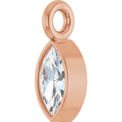 3.5x1.75 mm Marquise .05 CT Natural Diamond Bezel-Set Dangle