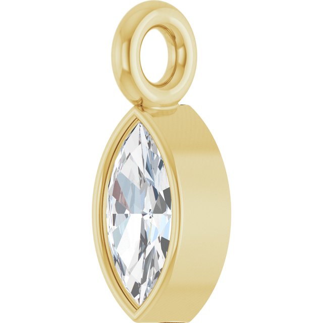 3.5x1.75 mm Marquise .05 CT Natural Diamond Bezel-Set Dangle