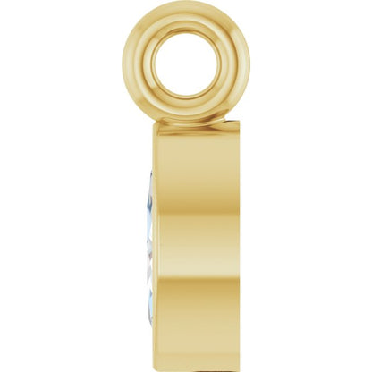 3.5x1.75 mm Marquise .05 CT Lab-Grown Diamond Bezel-Set Dangle