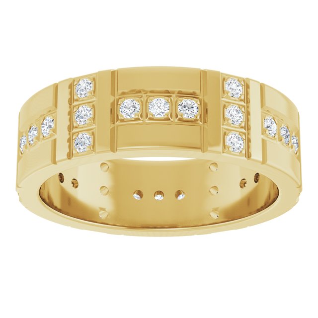 1/4 CTW Lab-Grown Diamond Accented Eternity Band