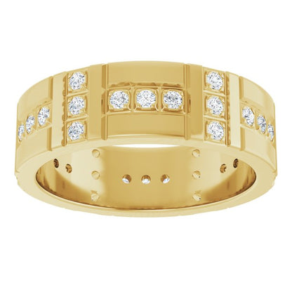 1/4 CTW Lab-Grown Diamond Accented Eternity Band