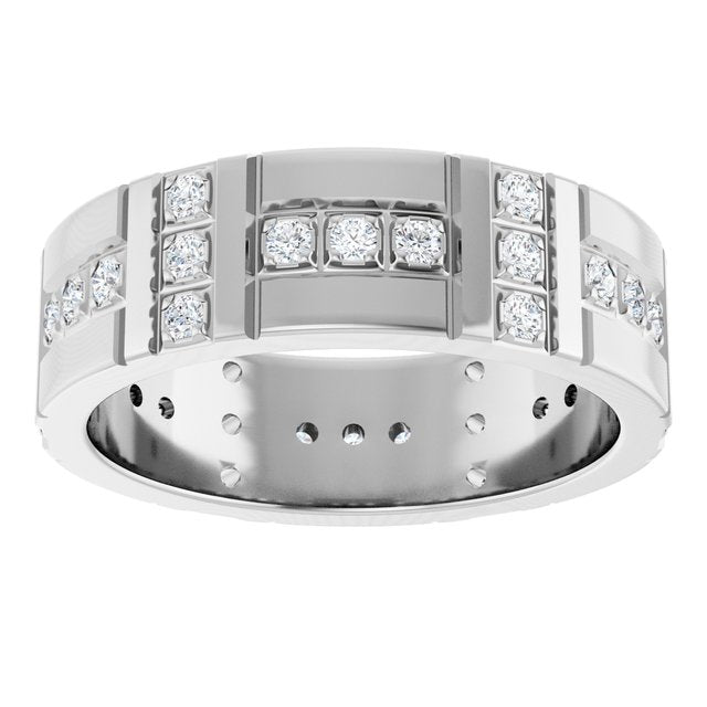 1/4 CTW Lab-Grown Diamond Accented Eternity Band