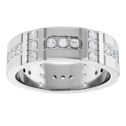 1/4 CTW Lab-Grown Diamond Accented Eternity Band
