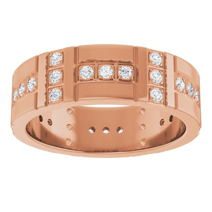 1/4 CTW Natural Diamond Accented Eternity Band