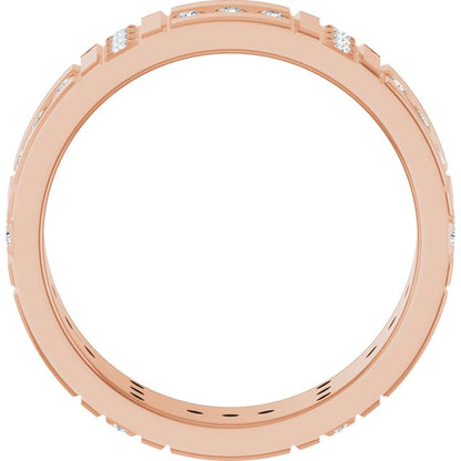 1/4 CTW Lab-Grown Diamond Accented Eternity Band