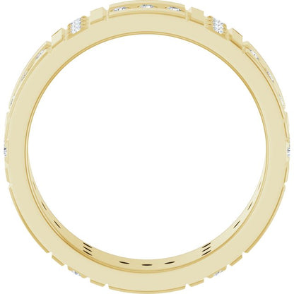 1/4 CTW Lab-Grown Diamond Accented Eternity Band
