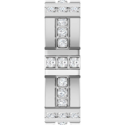 1/4 CTW Natural Diamond Accented Eternity Band
