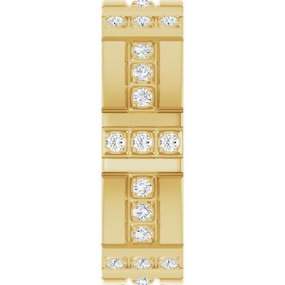 1/4 CTW Lab-Grown Diamond Accented Eternity Band