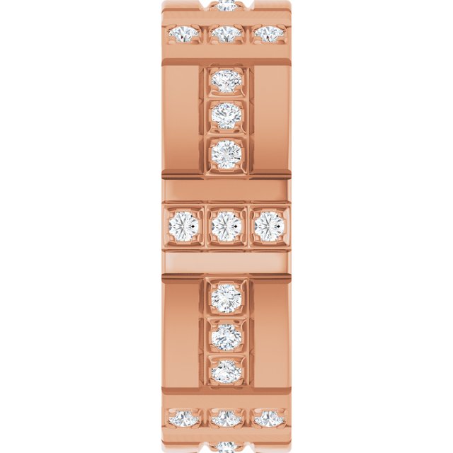 1/4 CTW Natural Diamond Accented Eternity Band