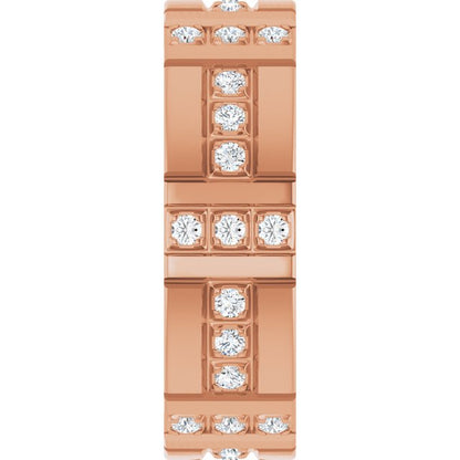 1/4 CTW Natural Diamond Accented Eternity Band