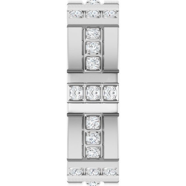 1/4 CTW Natural Diamond Accented Eternity Band