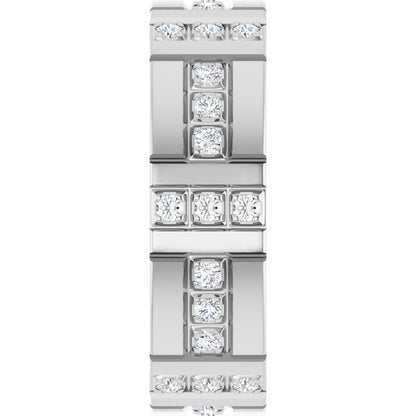 1/4 CTW Lab-Grown Diamond Accented Eternity Band