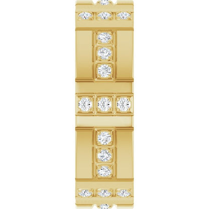1/4 CTW Lab-Grown Diamond Accented Eternity Band