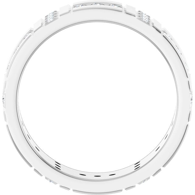 1/4 CTW Lab-Grown Diamond Accented Eternity Band