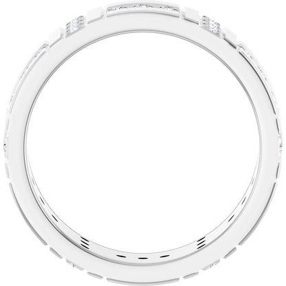 1/4 CTW Lab-Grown Diamond Accented Eternity Band