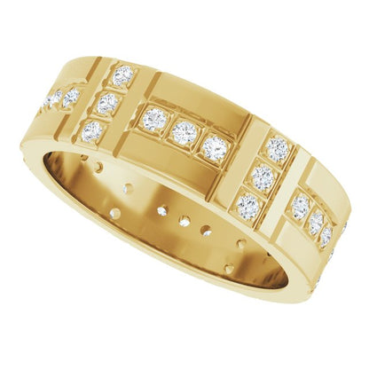 1/4 CTW Lab-Grown Diamond Accented Eternity Band