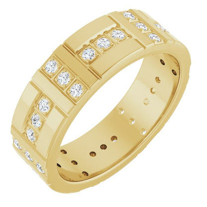 1/4 CTW Lab-Grown Diamond Accented Eternity Band