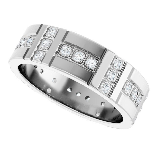 1/4 CTW Lab-Grown Diamond Accented Eternity Band