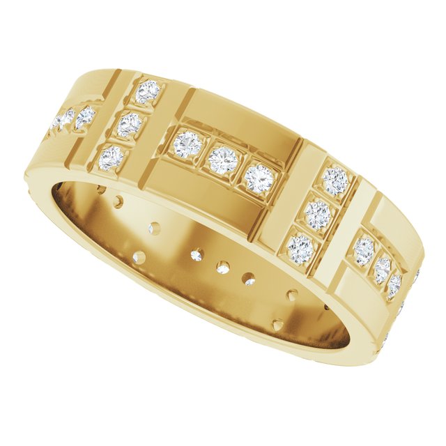 1/4 CTW Lab-Grown Diamond Accented Eternity Band