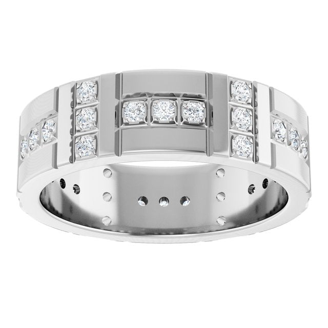 1/4 CTW Lab-Grown Diamond Accented Eternity Band