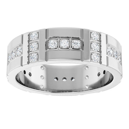 1/4 CTW Lab-Grown Diamond Accented Eternity Band