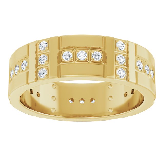 1/4 CTW Lab-Grown Diamond Accented Eternity Band