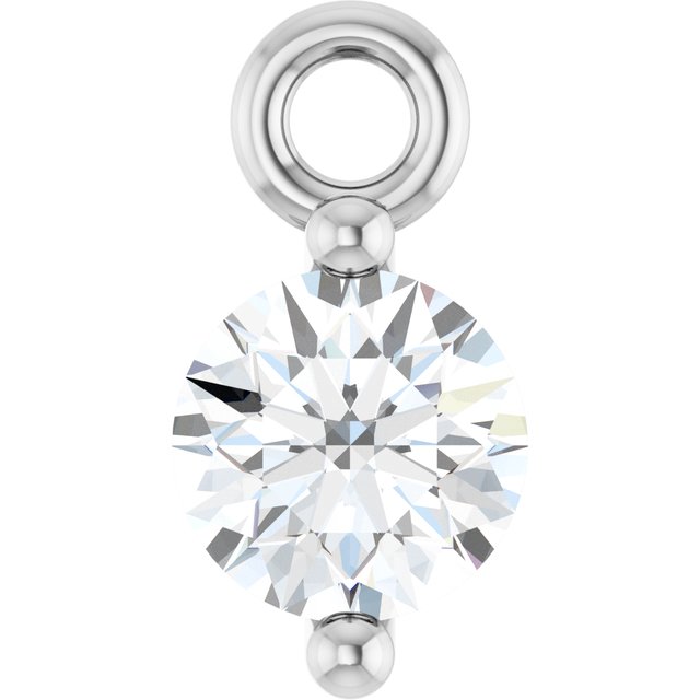 Round 1/10 CT Natural Diamond 2-Prong Dangle