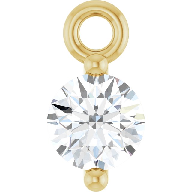 Round 1/10 CT Natural Diamond 2-Prong Dangle