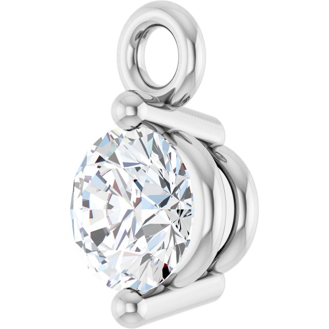 Round 1/10 CT Natural Diamond 2-Prong Dangle
