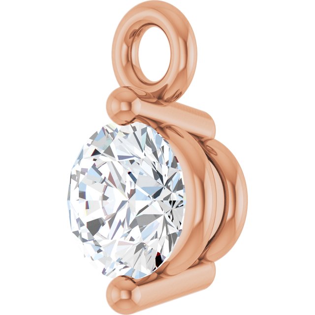 Round 1/10 CT Natural Diamond 2-Prong Dangle