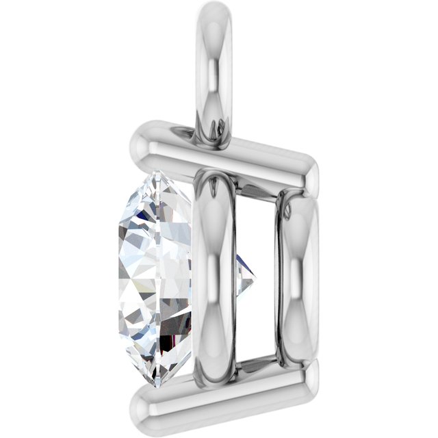 Round 1/10 CT Lab-Grown Diamond 2-Prong Dangle