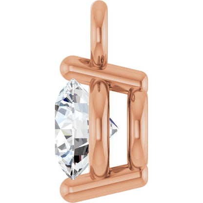 Round 1/10 CT Natural Diamond 2-Prong Dangle