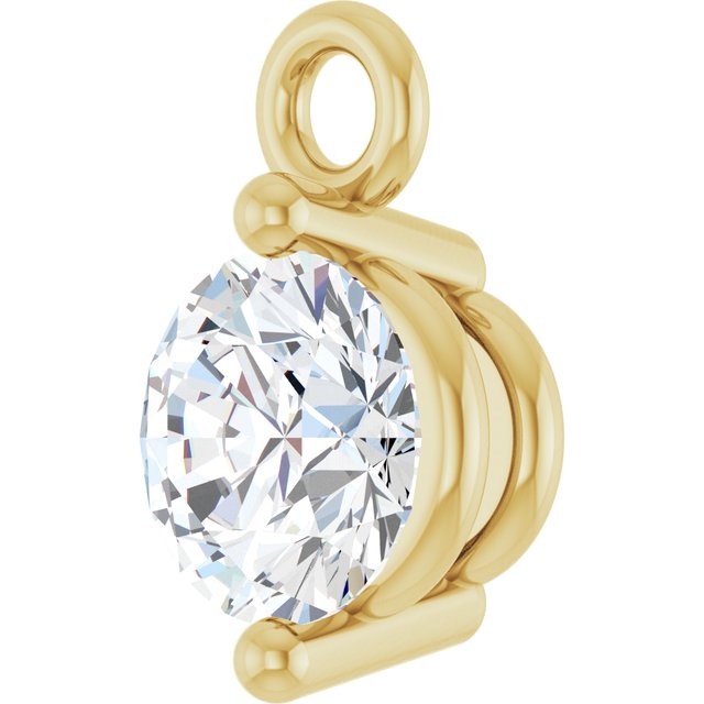 Round 1/6 CT Natural Diamond 2-Prong Dangle