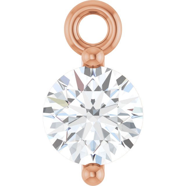 Round 1/6 CT Lab-Grown Diamond 2-Prong Dangle
