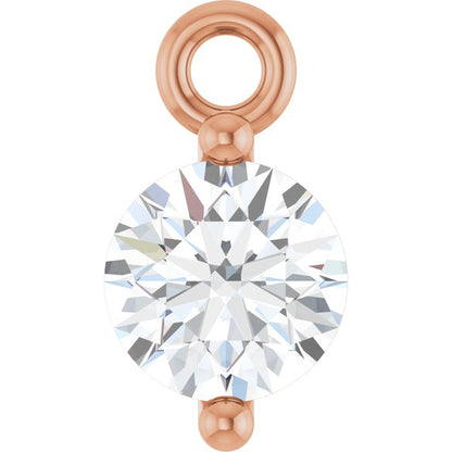 Round 1/6 CT Lab-Grown Diamond 2-Prong Dangle