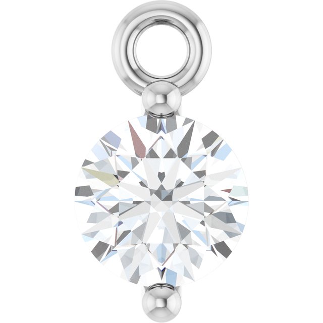 Round 1/6 CT Lab-Grown Diamond 2-Prong Dangle