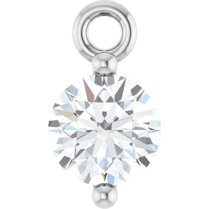 Round 1/6 CT Lab-Grown Diamond 2-Prong Dangle