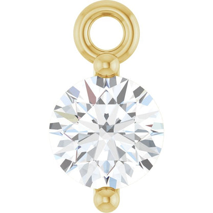 Round 1/6 CT Lab-Grown Diamond 2-Prong Dangle