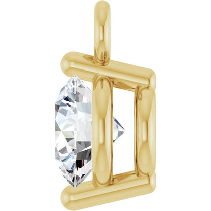 Round 1/6 CT Lab-Grown Diamond 2-Prong Dangle