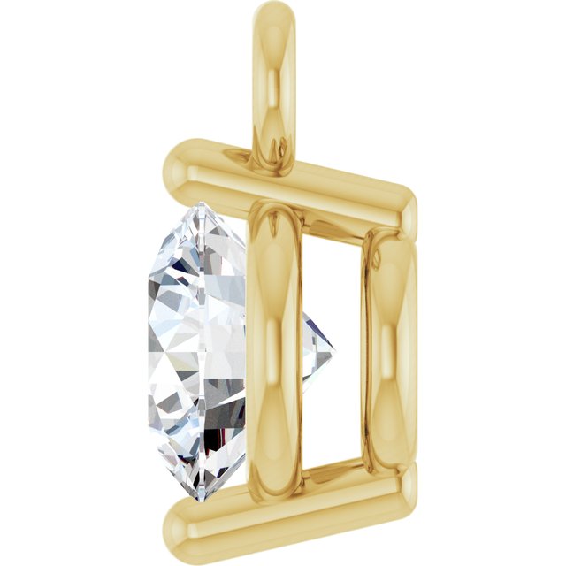 Round 1/6 CT Natural Diamond 2-Prong Dangle