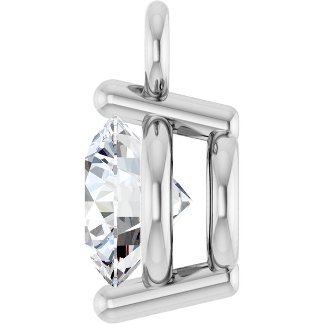 Round 1/6 CT Lab-Grown Diamond 2-Prong Dangle