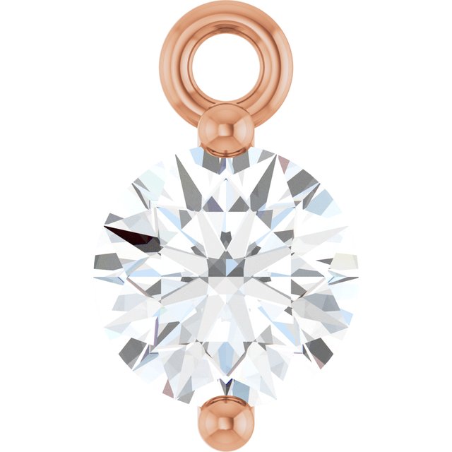 Round 1/4 CT Lab-Grown Diamond 2-Prong Dangle