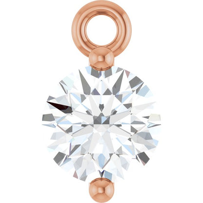 Round 1/4 CT Lab-Grown Diamond 2-Prong Dangle