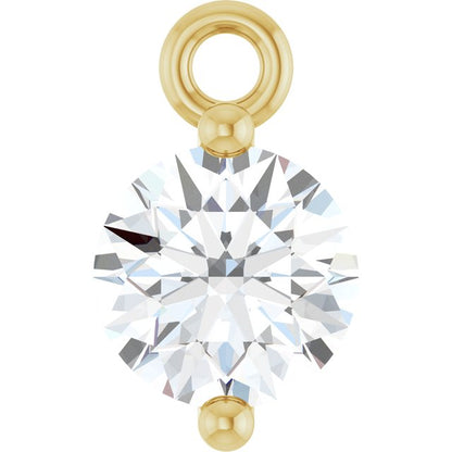 Round 1/4 CT Natural Diamond 2-Prong Dangle
