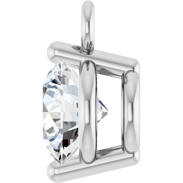 Round 1/4 CT Natural Diamond 2-Prong Dangle