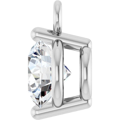 Round 1/4 CT Natural Diamond 2-Prong Dangle