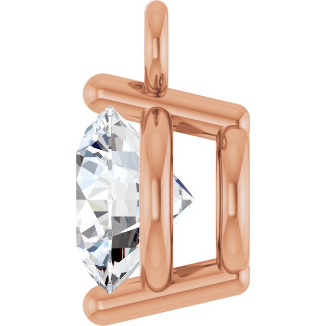 Round 1/4 CT Natural Diamond 2-Prong Dangle