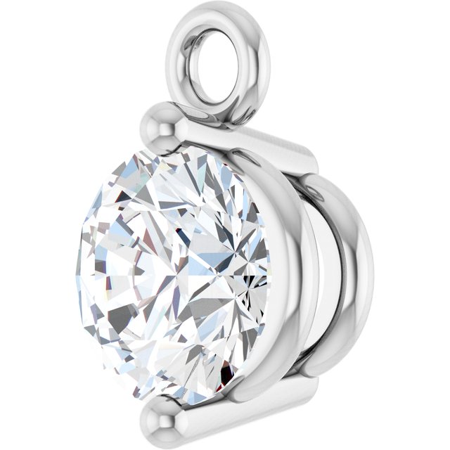 Round 1/4 CT Lab-Grown Diamond 2-Prong Dangle