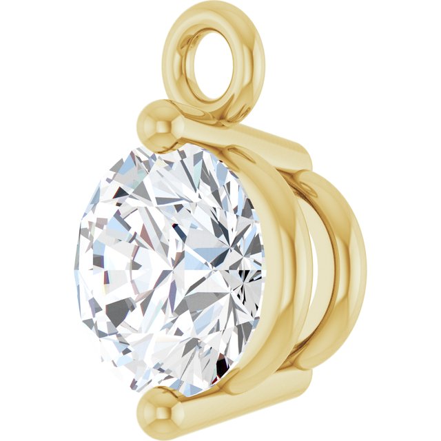 Round 1/4 CT Lab-Grown Diamond 2-Prong Dangle