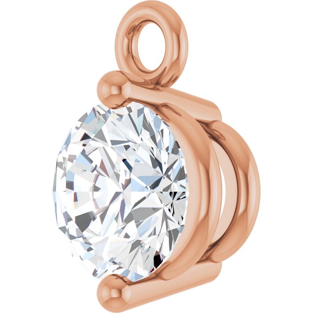 Round 1/4 CT Lab-Grown Diamond 2-Prong Dangle